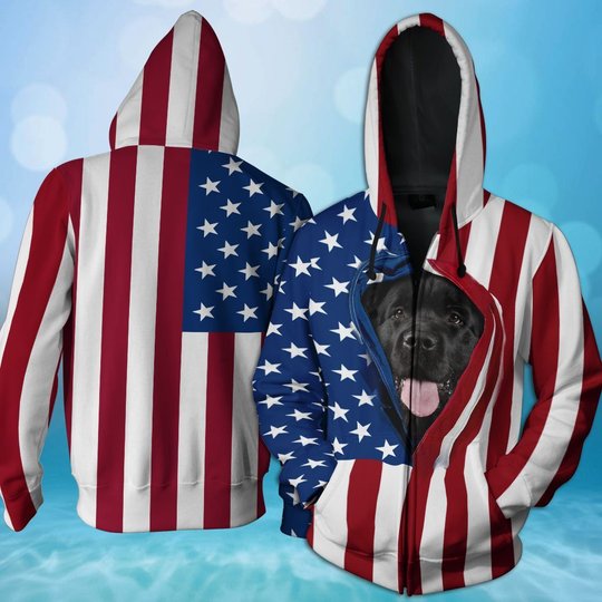 BIT0405 Newfoundland Opened Flag USA 3D HOODIE