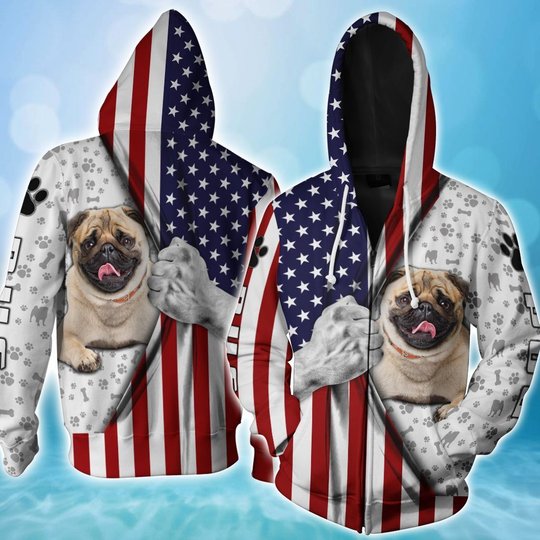 DITDOGF2005 Pug 3D HOODIE