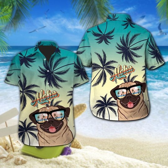 MHTCHO1105 - MHOCHO1105 Pug Aloha Hawaii Set