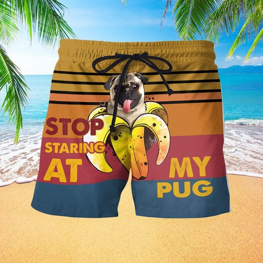 TUO0104 - TUH0104 Pug - Hawaii Shirts - Men's Shorts