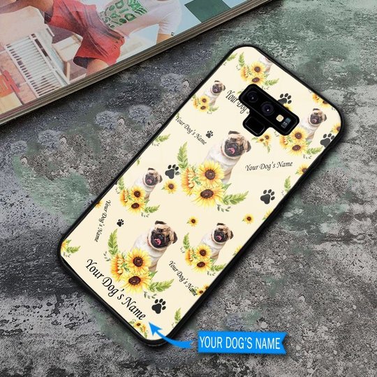 DUP1010 Pug Personalized Glass Phone Case