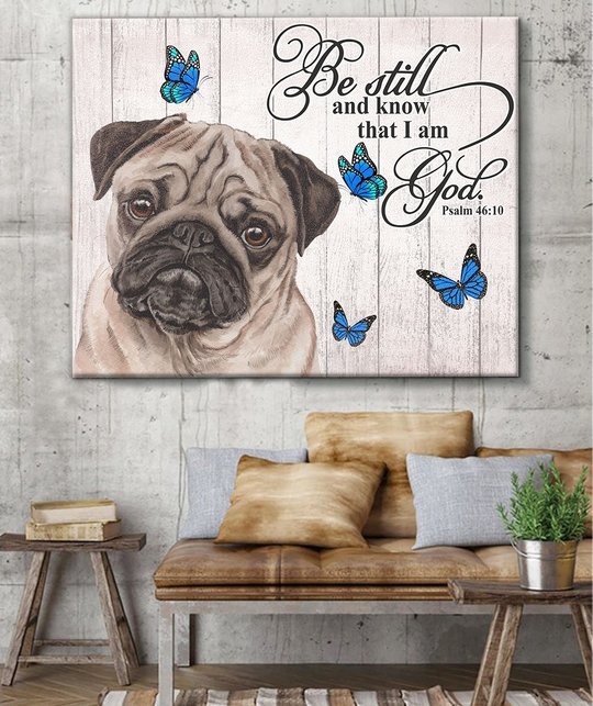 THD0128 Pug Matte Canvas