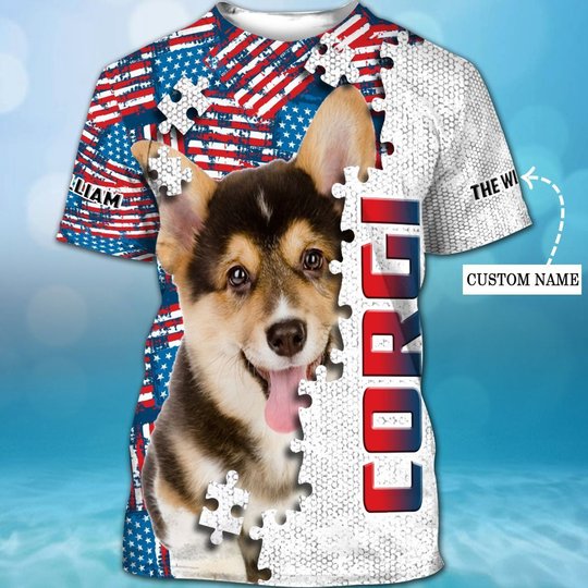 CHTD1003 Corgi Personalized 3D HOODIE