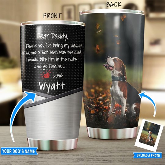 THU0184 Beagle Personalized Stainless Steel Tumbler