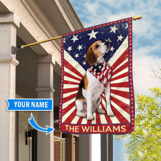 DIF3003-Beaglel Personalized Garden Flag-House Flag