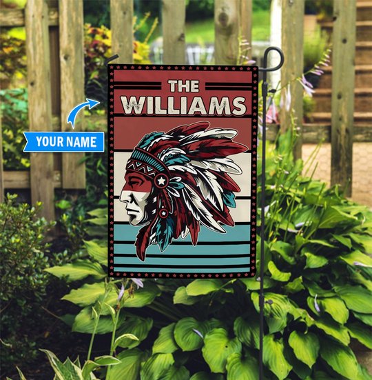 DIF14001-Native American Personalized Flag