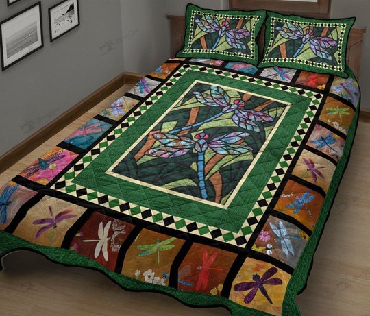 THE5069 Dragonfly Quilt Bed Set