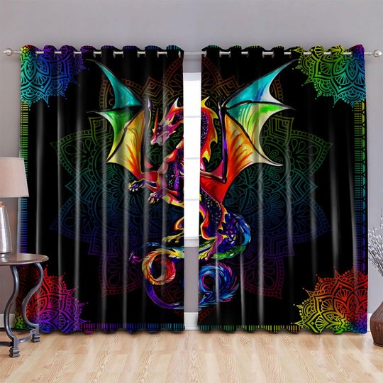 DIWA003-Dragon 1 WINDOW CURTAINS