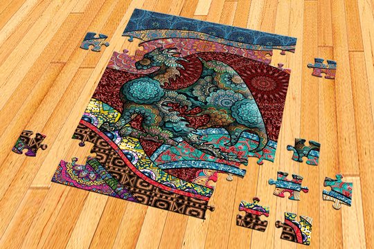 MHZBH0101 Boho Dragon PUZZLE