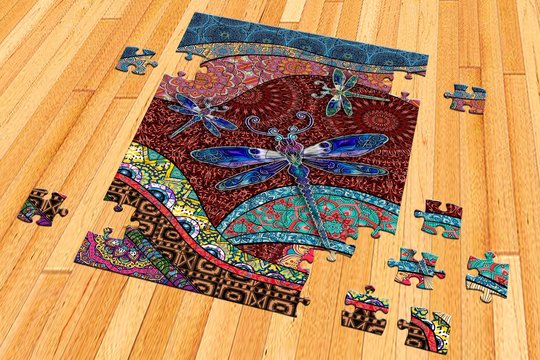 MHZBH0102 Boho Dragonfly PUZZLE
