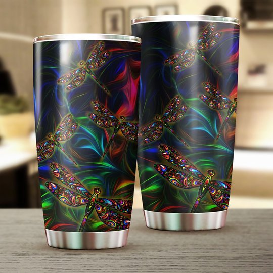 BIU0304 Dragonfly Light Color Stainless Steel Tumbler