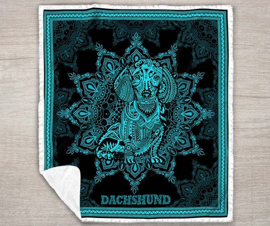 MHQD2003 Dachshund Mandala Quilt Blanket