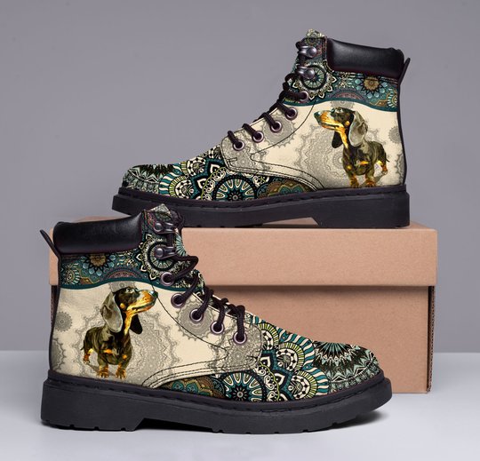 THS1019 Dachshund Dog All Season Boots 2020