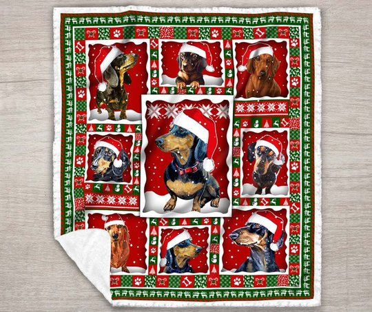 THQD46004 Dachshund Quilt Blanket