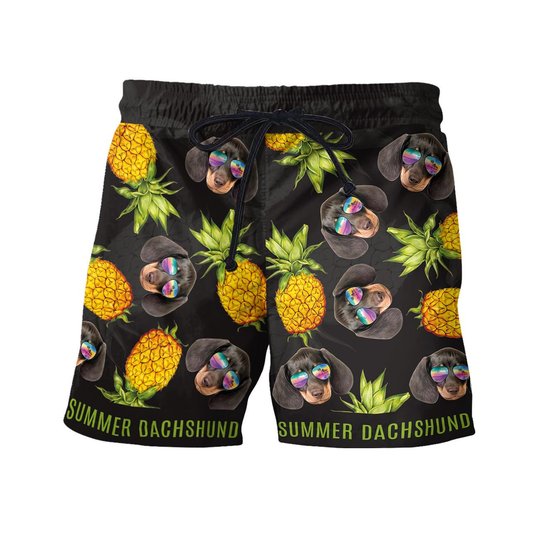 MHTCHO1003 - MHOCHO1003 Summer Black Dachshund Hawaii Set