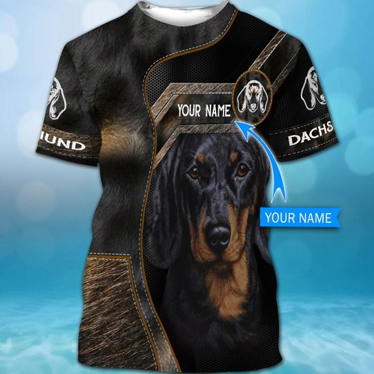 CHTD2003 Dachshund Personalized 3D HOODIE
