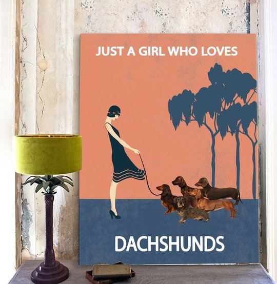 BID20070105 JUST A GIRL WHO LOVES DACHSHUNDS Matte Canvas