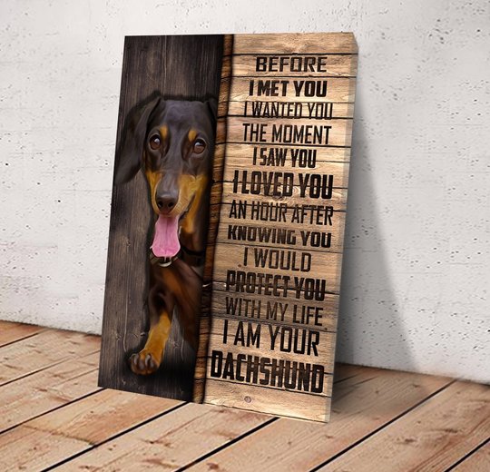 CHD0105 Dachshund Matte Canvas