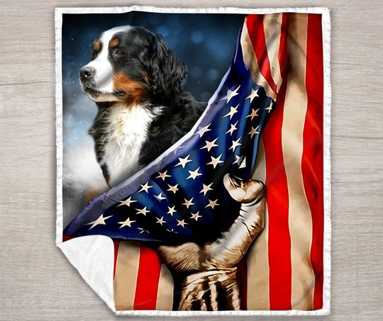 THQDOG54005 Bernese Mountain Dog Quilt Blanket