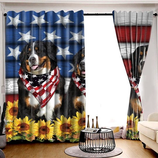 DIWD10002-Bernese Mountains WINDOW CURTAINS