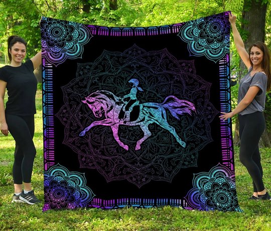 HORSEBACK RIDING Quilt Bed Set & Quilt Blanket THE5155 THQ0181