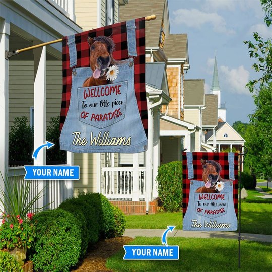 TUF0803 Horse Personalized Flag