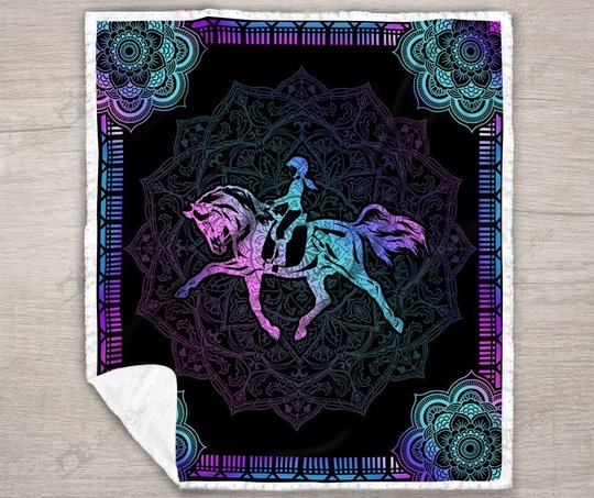 HORSEBACK RIDING Quilt Bed Set & Quilt Blanket THE5155 THQ0181