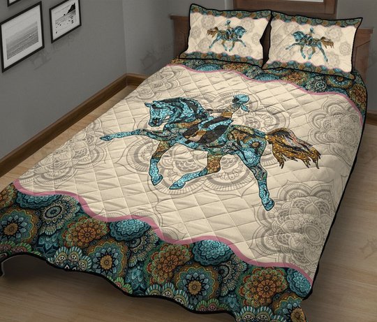 HORSEBACK RIDING Quilt Bed Set & Quilt Blanket THE5154 THQ0182