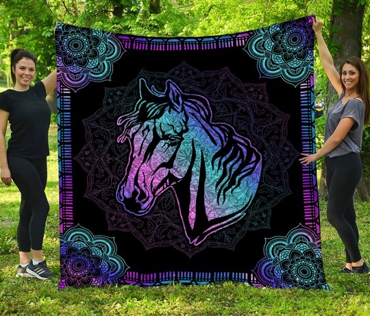 Horse Quilt Bed Set & Quilt Blanket THE20070705-THQ20070705