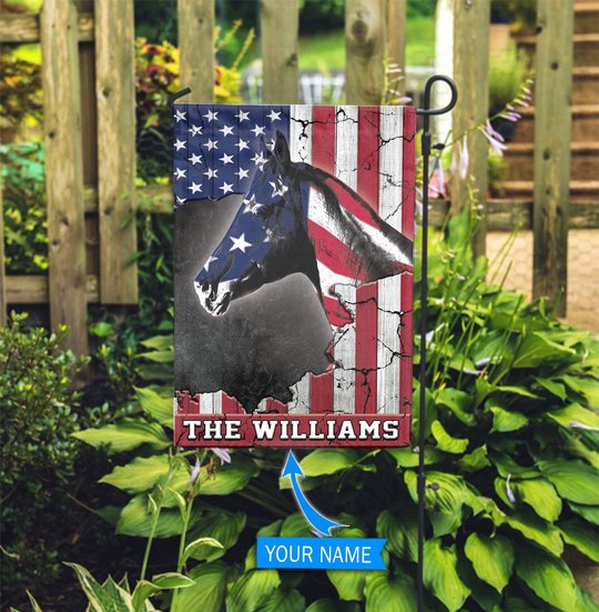 THF0259 Horse Personalized Flag