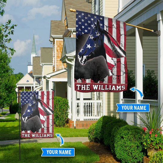 THF0259 Horse Personalized Flag