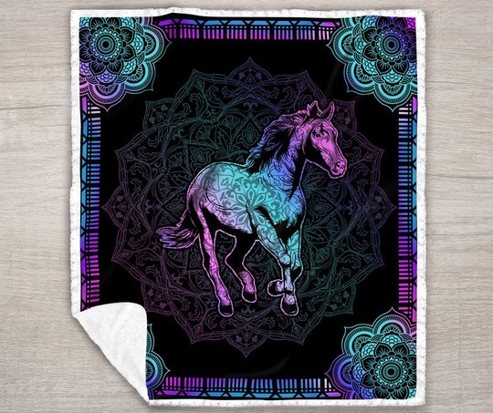 Horse Quilt Bed Set & Quilt Blanket THE20070704-THQ20070704