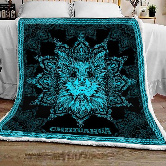 MHQD2001 Chihuahua Mandala Quilt Blanket