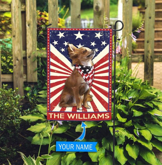 DIF3007-Chihuahua Personalized Garden Flag-House Flag