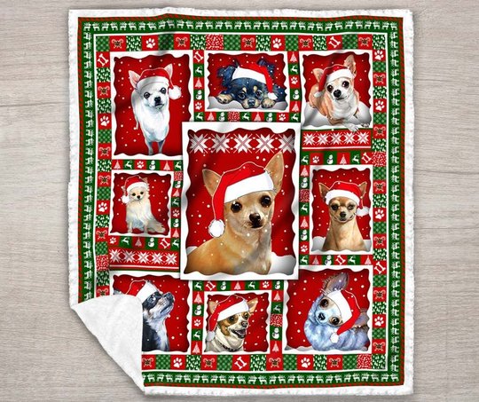 THQD46003 Chihuahua Quilt Blanket