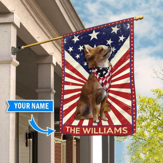 DIF3007-Chihuahua Personalized Garden Flag-House Flag