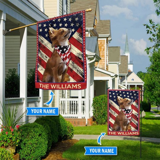 DIF4008-Chihuahua Personalized Flag