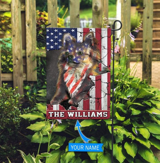 THF0276 Chihuahua USA Personalized Flag