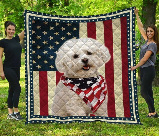 Bichon Frisé Quilt Bed Set & Quilt Blanket