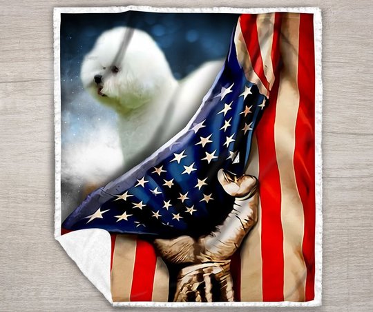 THQDOG54006 Bichon Frise Quilt Blanket