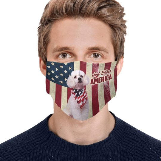 THM20072404 Bichon Frisé God Bless Face Mask