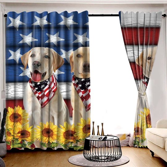 DIWD10004-Labrador Retriever WINDOW CURTAINS