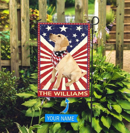 DIF3025-Labrador Retriever Personalized Flag