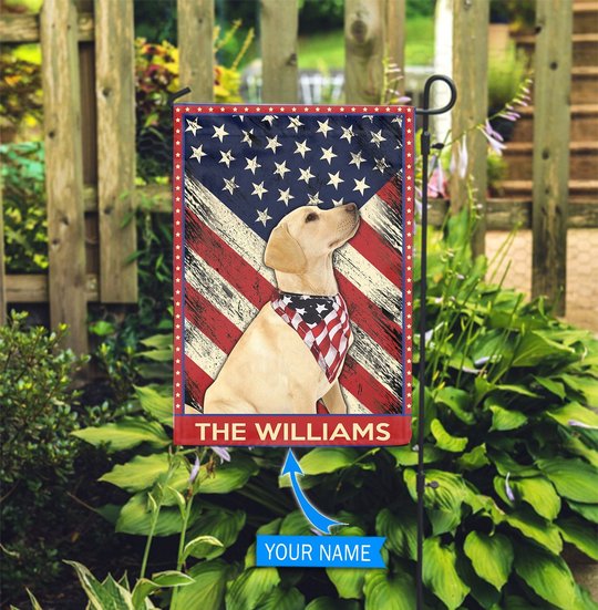 DIF4022-Labrador Retriever Personalized Flag