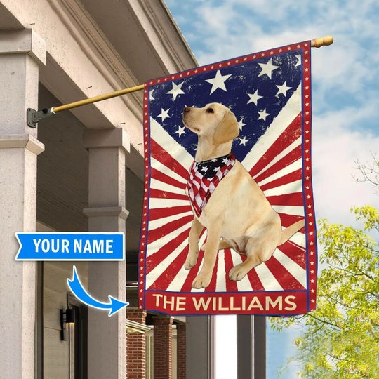 DIF3025-Labrador Retriever Personalized Flag