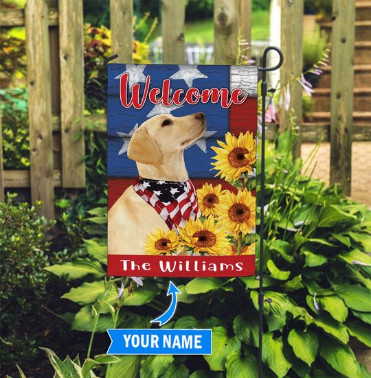 DIF12009-Labrador Retriever Personalized Flag