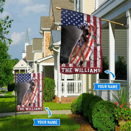 THF0269 Labrador Retriever Personalized Flag