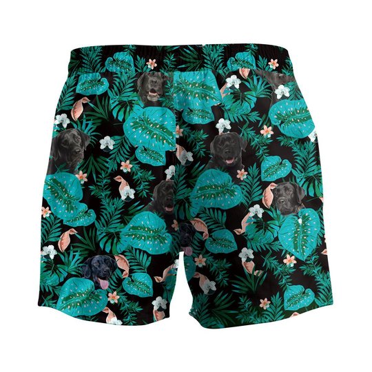DITCOMBODOG1003- Black Labrador Retriever- Hawaii Shirts -Men's Shorts