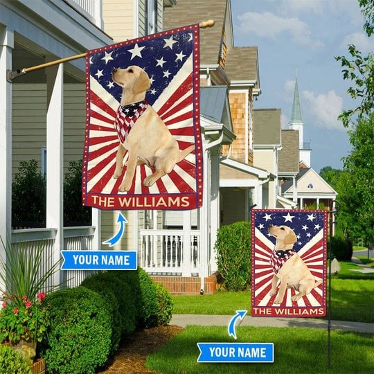 DIF3025-Labrador Retriever Personalized Flag