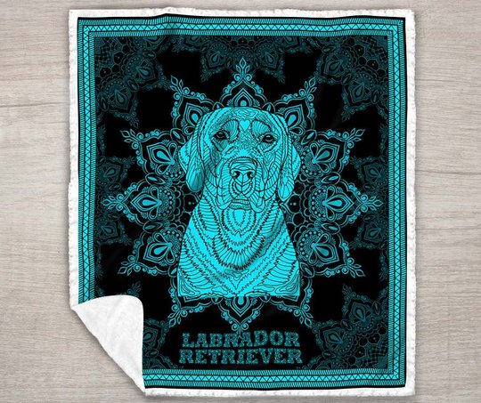 MHQD2006 Labrador Retriever Mandala Quilt Blanket